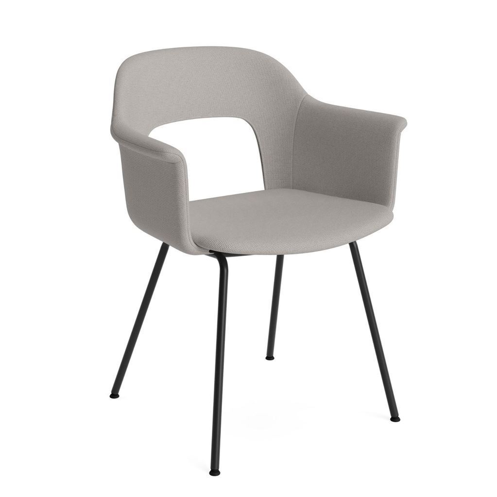 Billede af HAY Layout Armchair 214 Full Upholstery H: 80 cm - Black Powder Coated Steel/Autumn 101