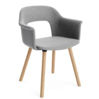 Billede af HAY Layout Armchair 224 Full Upholstery H: 80 cm - Lacquered Oak/Hallingdal 130