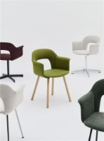 Billede af HAY Layout Armchair 224 Full Upholstery H: 80 cm - Lacquered Oak/Hallingdal 130