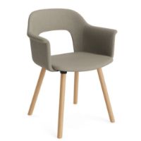 Billede af HAY Layout Armchair 224 Full Upholstery H: 80 cm - Lacquered Oak/Naveli 133