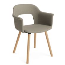 Billede af HAY Layout Armchair 224 Full Upholstery H: 80 cm - Lacquered Oak/Naveli 133
