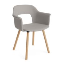 Billede af HAY Layout Armchair 224 Full Upholstery H: 80 cm - Lacquered Oak/Autumn 101