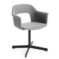 Billede af HAY Layout Armchair 234 Full Upholstery H: 80 cm - Black Powder Coated Aluminium/Hallingdal 130