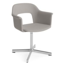 Billede af HAY Layout Armchair 234 Full Upholstery H: 80 cm - Polished Aluminium/Autumn 101