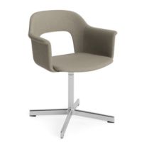 Billede af HAY Layout Armchair 234 Full Upholstery H: 80 cm - Polished Aluminium/Naveli 133