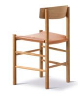 Billede af Fredericia Furniture 3339 J39 Mogensen Spisebordsstol - Olieret Eg/Cognac Læder