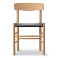 Billede af Fredericia Furniture 3339 J39 Mogensen Spisebordsstol - Olieret Eg/Sort Læder