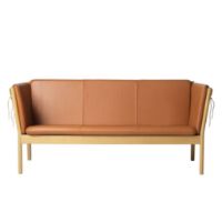 Billede af FDB Møbler J149 3 pers. Sofa Erik Ole Jørgensen L: 189,5 cm - Eg/Cognac Læder