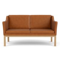 Billede af FDB Møbler L45 MK154 Mogens Koch 2 Pers. Sofa B: 145 cm - Eg/Cognac Læder 