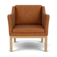 Billede af FDB Møbler L46 MK155 Mogens Koch Lænestol B: 72 cm - Eg/Cognac Læder 