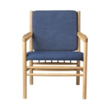 Billede af FDB Møbler J147 Lænestol Erik Ole Jørgensen H: 79,5 cm - Eg/Dark Blue