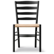 Billede af Fredericia Furniture 3207 Klint Spisebordsstol H: 85 cm - Sortlakeret Eg 
