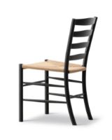 Billede af Fredericia Furniture 3207 Klint Spisebordsstol H: 85 cm - Sortlakeret Eg 