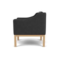 Billede af FDB Møbler L46 MK155 Mogens Koch Lænestol B: 72 cm - Eg/Sort Læder 