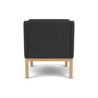 Billede af FDB Møbler L46 MK155 Mogens Koch Lænestol B: 72 cm - Eg/Sort Læder 