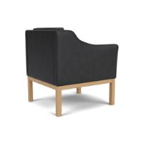 Billede af FDB Møbler L46 MK155 Mogens Koch Lænestol B: 72 cm - Eg/Sort Læder 