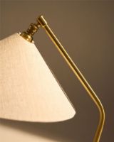 Billede af GUBI Gräshoppa Table Lamp H: 41 cm - Shiny Brass/Canvas