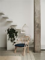 Billede af GUBI Gräshoppa Table Lamp H: 41 cm - Shiny Brass/Canvas