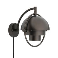 Billede af GUBI Multi-Lite Wall Lamp Ø: 15 cm - Black Brass/Black