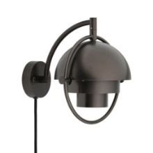 Billede af GUBI Multi-Lite Wall Lamp Ø: 15 cm - Black Brass/Black