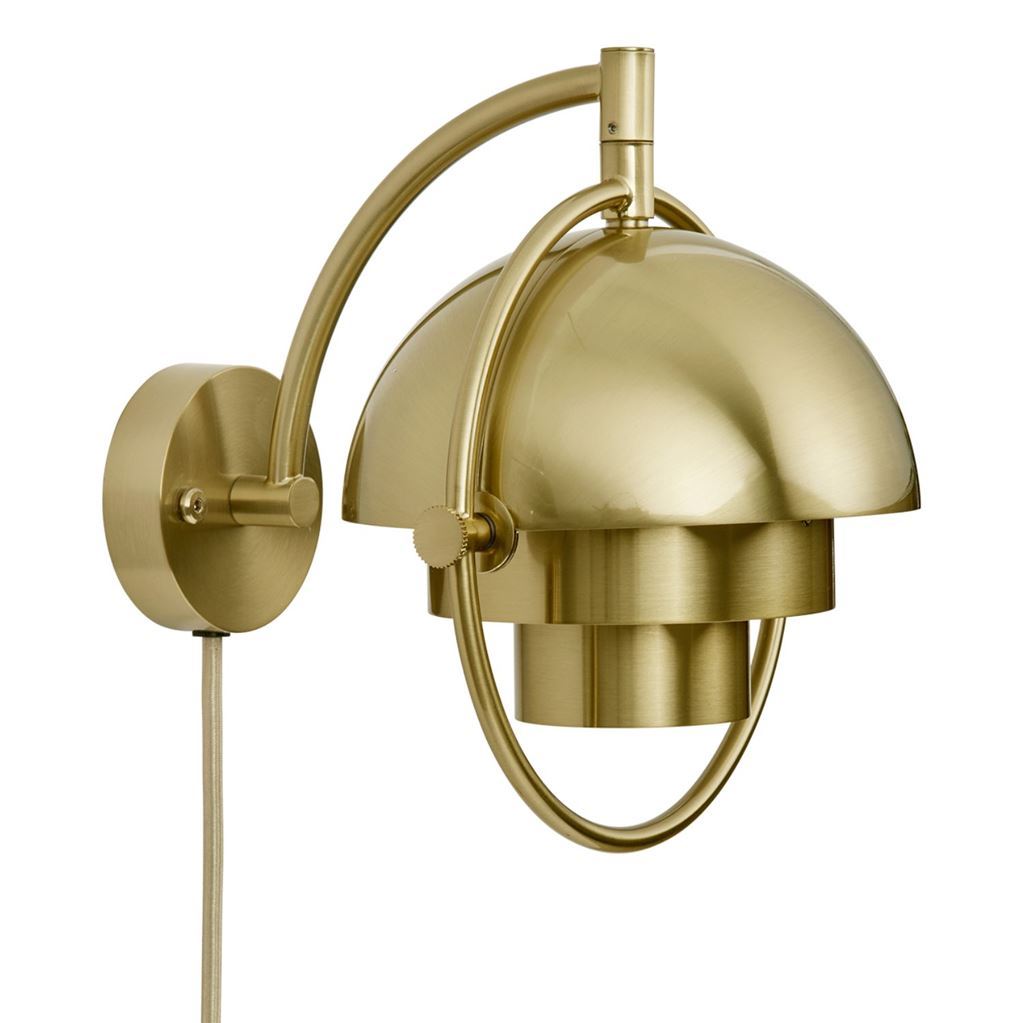 Billede af GUBI Multi-Lite Wall Lamp Ø: 15 cm - Brass Shiny