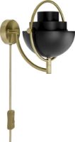 Billede af GUBI Multi-Lite Wall Lamp Ø: 15 cm - Brass/Black Semi Matt