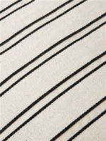 Billede af Ferm Living Twill Cushion 50x50 cm - Økologisk Bomuld/Off-white/Sort