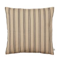 Billede af Ferm Living Twill Cushion 50x50 cm - Økologisk Bomuld/Cashmere/Sort