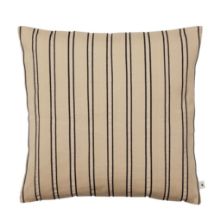 Billede af Ferm Living Twill Cushion 50x50 cm - Økologisk Bomuld/Cashmere/Sort