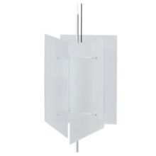 Billede af Ferm Living Oeste Pendant Lampe Ø: 43 cm - Aluminium/Clear Glass