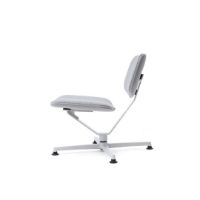 Billede af raawii Arba Lounge Chair H: 72 cm - Grey/Light Grey Aluminium