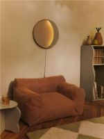 Billede af Ferm Living Billow Bean Bag B: 80 cm - Økologisk Bomuld/Tan