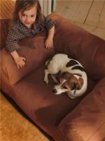 Billede af Ferm Living Billow Bean Bag B: 80 cm - Økologisk Bomuld/Tan