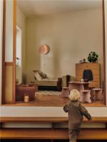 Billede af Ferm Living Billow Bean Bag B: 80 cm - Økologisk Bomuld/Tan