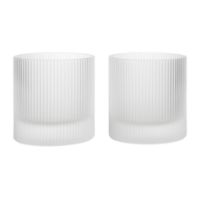Billede af Ferm Living Ripple Tumbler Glasses 25 cl Set of 2 - Frosted Glass