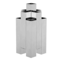 Billede af Ferm Living Tessera Vase 3x3 H: 28 cm - Stainless Steel/Mirror Polish