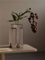 Billede af Ferm Living Tessera Vase 3x3 H: 28 cm - Stainless Steel/Mirror Polish