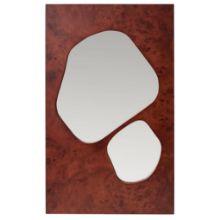 Billede af Ferm Living Folia Mirror H: 82 cm - Dark Stained Burl