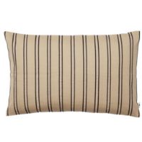 Billede af Ferm Living Twill Cushion Rectangular 60x40 cm - Økologisk Bomuld/Cashmere/Black