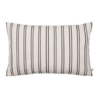 Billede af Ferm Living Twill Cushion Rectangular 60x40 cm - Økologisk Bomuld/White/Black