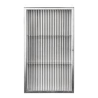 Billede af Ferm Living Haze Wall Cabinet 60x35 cm - Reeded Glass/Stainless Steel