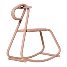 Billede af Ferm Living Lussi Rocking Horse H: 53 cm - Powder Coated Steel/Rose
