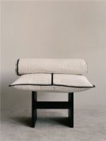 Billede af Ferm Living Vari Quilted Cushion Rectangular 80x60 cm - Natural/Dark