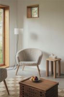 Billede af Fredericia Furniture 2631 Ditzel Loungestol H: 72 cm - Olieret Eg/Sheepskin Moonlight
