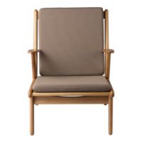 Billede af FDB Møbler J53 Lænestol H:77,6 cm - Olieret Eg/61230 Taupe
