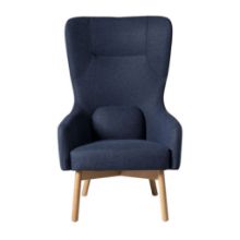 Billede af FDB Møbler L35 Gejsa Øreklapstol H: 110,5 cm - Eg/36 Blue