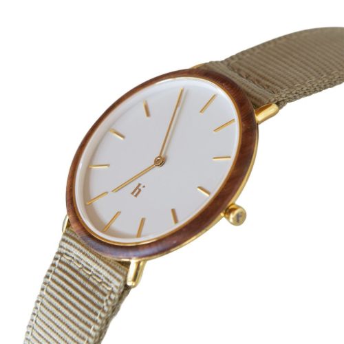 Hemverk Armbåndsur Ø: 40 mm - Graham Warm Grey/Taupe Nylon