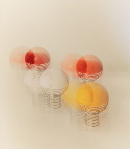Verpan Wire Portable Lamp H: 25 cm - Aluminium/Gul
