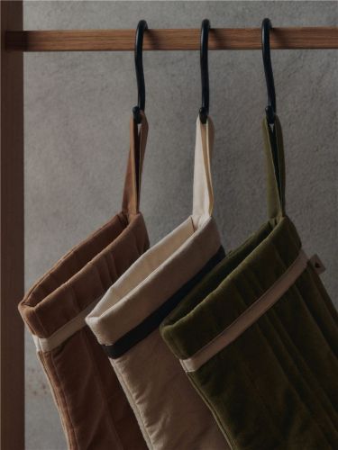 Ferm Living Vari Quilted Julesok H: 40 cm - Bomuld/Khaki
