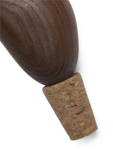 Ferm Living Cairn Wine Stoppers Set of 2 H: 9,6 cm - Dark Brown/Ash